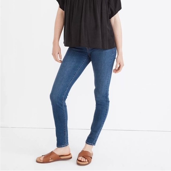 Madewell Maternity Over-the-Belly Skinny Jeans Blue Coronet Wash 25 - Picture 2 of 10